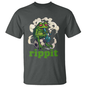 Rippit Stoner Frog T Shirt Smoking Weed Pot Marijuana Cannabis 420 TS14 Dark Heather Print Your Wear