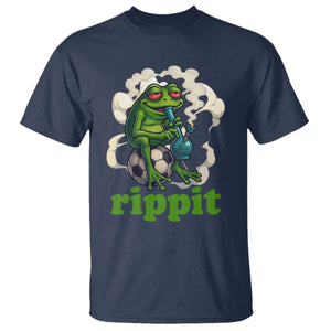 Rippit Stoner Frog T Shirt Smoking Weed Pot Marijuana Cannabis 420 TS14 Navy Print Your Wear