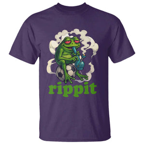 Rippit Stoner Frog T Shirt Smoking Weed Pot Marijuana Cannabis 420 TS14 Purple Print Your Wear