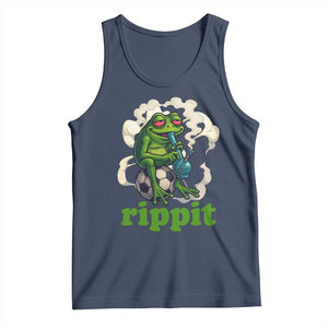 Rippit Stoner Frog Tank Top Smoking Weed Pot Marijuana Cannabis 420 TS14 Navy Print Your Wear