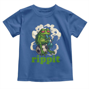 Rippit Stoner Frog Toddler T Shirt Smoking Weed Pot Marijuana Cannabis 420 TS14 Royal Blue Print Your Wear