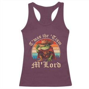 Funny Frog Autism Racerback Tank Top T'was The 'Tism M'Lord TS14 Maroon Print Your Wear