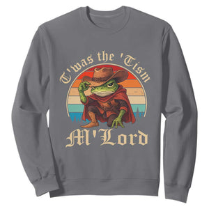 Funny Frog Autism Sweatshirt T'was The 'Tism M'Lord TS14 Charcoal Print Your Wear