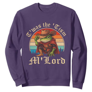 Funny Frog Autism Sweatshirt T'was The 'Tism M'Lord TS14 Purple Print Your Wear