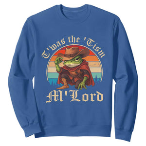 Funny Frog Autism Sweatshirt T'was The 'Tism M'Lord TS14 Royal Blue Print Your Wear