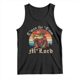 Funny Frog Autism Tank Top T'was The 'Tism M'Lord TS14 Black Print Your Wear