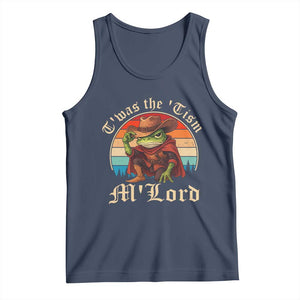 Funny Frog Autism Tank Top T'was The 'Tism M'Lord TS14 Navy Print Your Wear