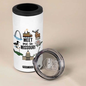 Meet Me in Missouri State Map Souvenir 4 in 1 Can Cooler Tumbler