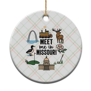 Meet Me in Missouri State Map Souvenir Ceramic Ornament