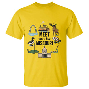 Meet Me in Missouri State Map Souvenir T Shirt