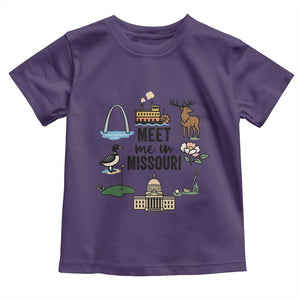 Meet Me in Missouri State Map Souvenir Toddler T Shirt