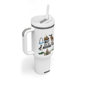 Meet Me in Missouri State Map Souvenir Tumbler With Handle