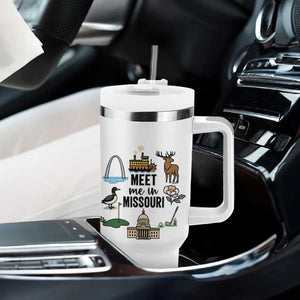 Meet Me in Missouri State Map Souvenir Tumbler With Handle