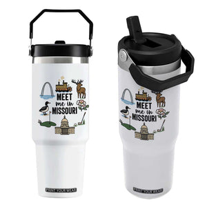 Meet Me in Missouri State Map Souvenir Flip Straw Tumbler