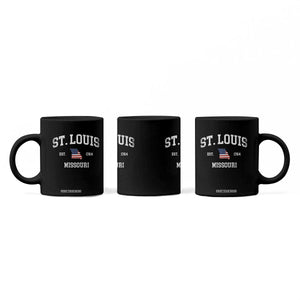 St. Louis Missouri MO Coffee Mug Vintage American Flag Missouri State