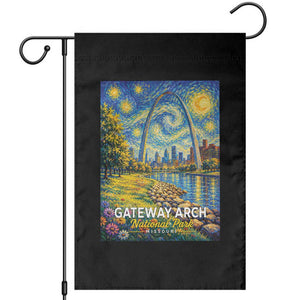 Gateway Arch National Park Van Gogh Style Starry Night Garden Flag St Louis Missouri Travel Souvenir Gift