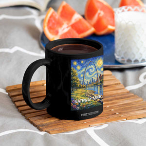 Gateway Arch National Park Van Gogh Style Starry Night Coffee Mug St Louis Missouri Travel Souvenir Gift