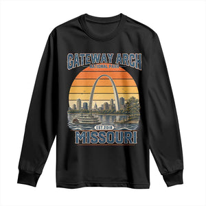 Gateway Arch National Park Long Sleeve Shirt Retro St Louis Missouri Travel Souvenir Nature Gift TS14 Black Print Your Wear