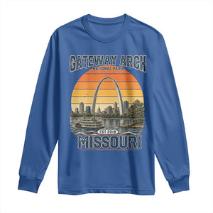 Gateway Arch National Park Long Sleeve Shirt Retro St Louis Missouri Travel Souvenir Nature Gift TS14 Royal Blue Print Your Wear