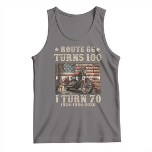 Route Highway 66 Turns 100 I Turn 70 Tank Top Vintage 1956 American Freedom Motorcycle Lover 70th Birthday Gift