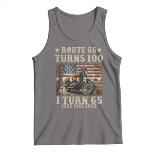 Route Highway 66 Turns 100 I Turn 65 Tank Top Vintage 1961 American Freedom Motorcycle Lover 65th Birthday Gift