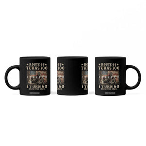 Route Highway 66 Turns 100 I Turn 60 Coffee Mug Vintage 1966 American Freedom Motorcycle Lover 60th Birthday Gift