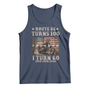 Route Highway 66 Turns 100 I Turn 60 Tank Top Vintage 1966 American Freedom Motorcycle Lover 60th Birthday Gift