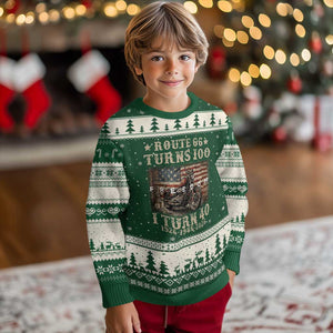 Route Highway 66 Turns 100 I Turn 40 Ugly Christmas Sweater Vintage 1986 American Freedom Motorcycle Lover 40th Birthday Gift