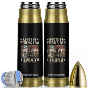 Route Highway 66 Turns 100 I Turn 35 Bullet Tumbler Vintage 1991 American Freedom Motorcycle Lover 35th Birthday Gift