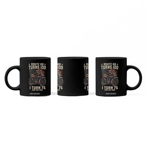 Route Highway 66 Turns 100 I Turn 75 Coffee Mug Vintage 1951 American Classic V-Twin Motorcycle Lover 75th Birthday Gift