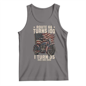 Route Highway 66 Turns 100 I Turn 35 Tank Top Vintage 1991 American Clasic V-Twin Motorcycle Lover 35th Birthday Gift