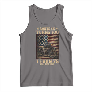 Route Highway 66 Turns 100 I Turn 75 Tank Top Vintage 1951 American Motorcycle Lover 75th Birthday Gift