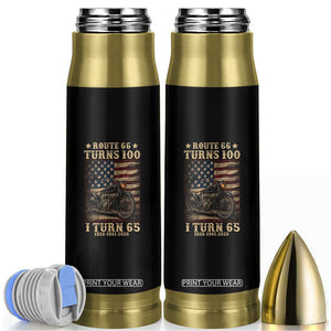 Route Highway 66 Turns 100 I Turn 65 Bullet Tumbler Vintage 1961 American Motorcycle Lover 65th Birthday Gift