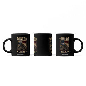 Route Highway 66 Turns 100 I Turn 55 Coffee Mug Vintage 1971 American Motorcycle Lover 55th Birthday Gift