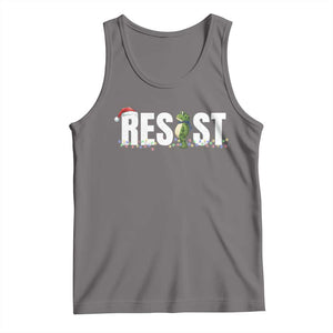 Resist Frog Christmas Tank Top Funny Portland Protest ICE Activist Meme 2025 TS14 Deep Heather Print Your Wear