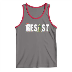 Resist Frog Christmas Tank Top Funny Portland Protest ICE Activist Meme 2025 TS14 Deep Heather Red Print Your Wear