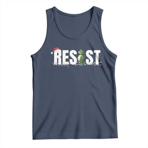 Resist Frog Christmas Tank Top Funny Portland Protest ICE Activist Meme 2025 TS14 Navy Print Your Wear