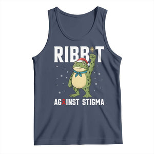 Resist Frog AIDS Awareness Christmas Tank Top Funny Portland Activist Meme HIV Support Red Ribbon TS14 Navy Print Your Wear