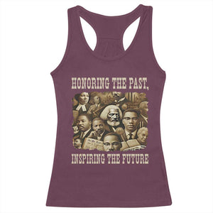 Honoring The Past Inspiring The Future Racerback Tank Top Black History Month TS14 Maroon Print Your Wear