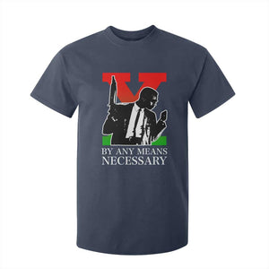 Malcolm X T Shirt For Kid By Any Means Necessary TS14 Navy Print Your Wear