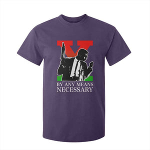 Malcolm X T Shirt For Kid By Any Means Necessary TS14 Purple Print Your Wear