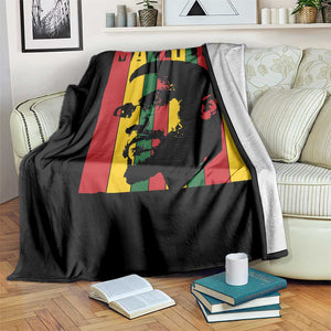Malcolm X Throw Blanket Pan African Flag Black History TS14 Print Your Wear