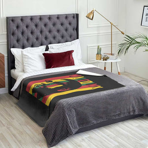Malcolm X Throw Blanket Pan African Flag Black History TS14 Print Your Wear