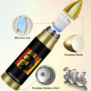 Malcolm X Bullet Tumbler Pan African Flag Black History TS14 Print Your Wear