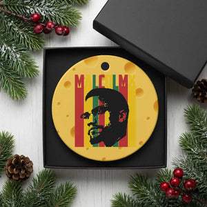 Malcolm X Ceramic Ornament Pan African Flag Black History TS14 1pc Yellow Cheese Print Your Wear