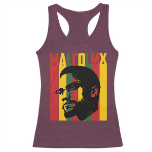 Malcolm X Racerback Tank Top Pan African Flag Black History TS14 Maroon Print Your Wear