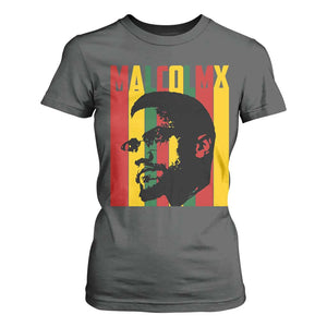 Malcolm X T Shirt For Women Pan African Flag Black History TS14 Dark Heather Print Your Wear