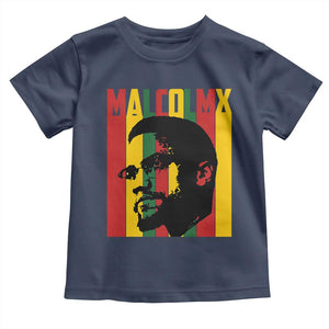 Malcolm X Toddler T Shirt Pan African Flag Black History TS14 Navy Print Your Wear