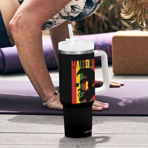 Malcolm X Tumbler With Handle Pan African Flag Black History TS14 Print Your Wear