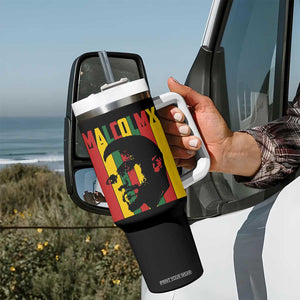 Malcolm X Tumbler With Handle Pan African Flag Black History TS14 Print Your Wear